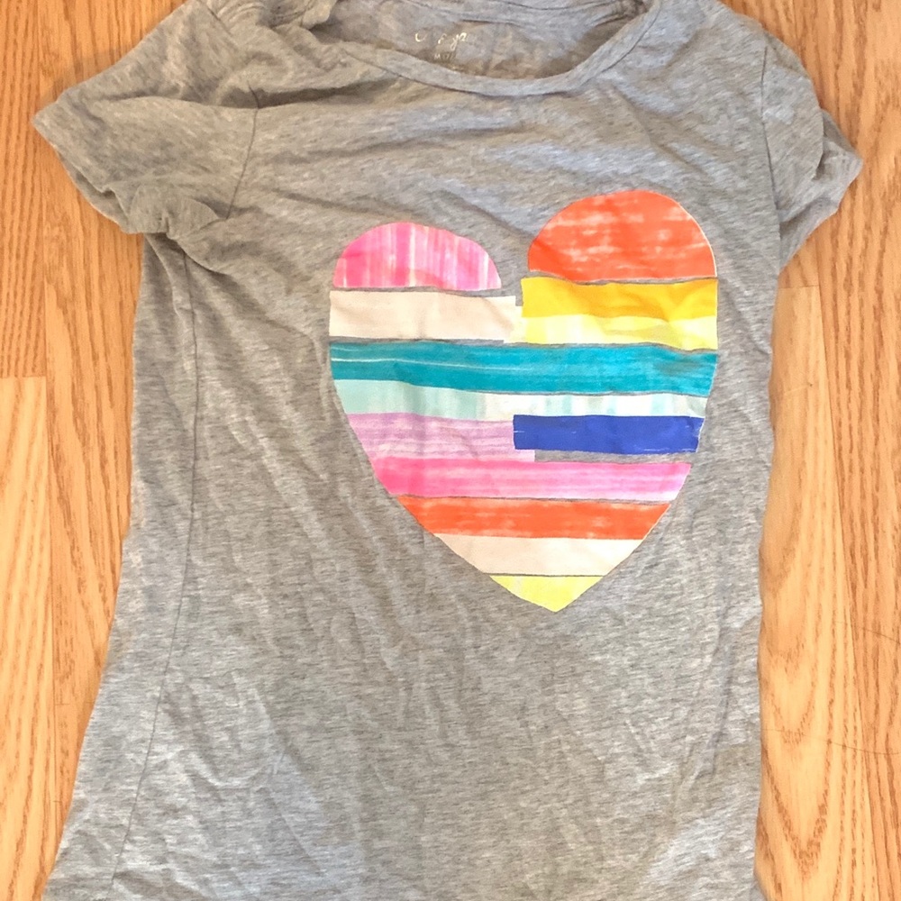 Grey T-Shirt With Big Heart